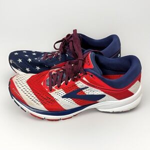 Brooks Womens Launch 5 Victory Stars Stripes 4th USA Running Shoes  Sneaker SZ 9